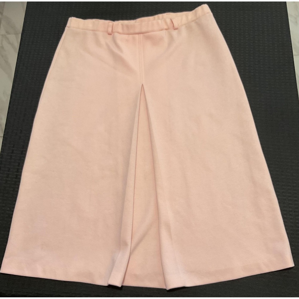 Perry New York Skirt Womens 14‎ Pink Knit A-Line Short Front Pleat Made USA